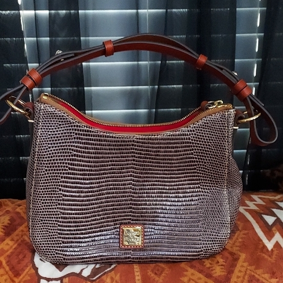 Dooney & Bourke Small Kiley Hobo in Brown Lizard - Picture 6 of 6
